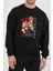 Jujutsu-Kayzen Sukuna Anime Baskılı Siyah Kadın Erkek Pamuklu Sweatshirt Cu50 2