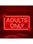 Adults Only Neon Duvar Dekoru | Kırmızı Led, Metal Üzerine Neon Tabela | 41 cm x 22,5 cm 5