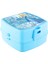 Relaxion 4 Bölmeli Kendinden Kaşık Çatallı Kilitli Beslenme Kutusu - Yemek Saklama Kabı - Lunch Box Yeşil 1