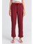 Kadın Bordo Çizgili Süet Pijama Pantolon 3