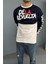 Baskılı Bisiklet Yaka Oversize Ince Sweatshirt 5