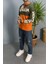 Baskılı Bisiklet Yaka Oversize Ince Sweatshirt 3