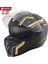FF-869 Blade Mat Siyah-Gold Güneş Vizörlü Kapalı Kask 3
