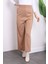 Bisküvi Yüksek Bel Bol Paça Triko Pantolon 4