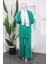 Yeşil Çoban Dikiş Triko Pantolonlu Tunik Takım 3