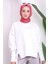 Ekru Bisiklet Yaka Üç İplik Basic Sweat 1