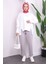 Ekru Bisiklet Yaka Üç İplik Basic Sweat 4