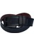 Siyah Suni Deri Ortası Desenli Model 4.5 Genişlik Unisex Spor Kemer - 4500-88 4