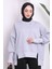 Gri Bisiklet Yaka Üç İplik Basic Sweat 1