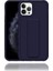 Apple IPhone 14 Pro Uyumlu Mat Lacivert Yumuşak Silikon Standlı Tutacaklı (Tutamaçlı) Telefon Kılıfı 2
