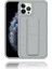 Apple IPhone 13 Pro Max Uyumlu Mat Gri Yumuşak Silikon Standlı Tutacaklı (Tutamaçlı) Telefon Kılıfı 2