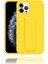 Apple IPhone 12 Pro Uyumlu Mat Sarı Yumuşak Silikon Standlı Tutacaklı (Tutamaçlı) Telefon Kılıfı 2