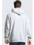 Erkek Gri Düz Kapüşonlu Oversize 3 Iplik Şardonlu Salaş Bol Kesim Hoodie Sweatshirt 2