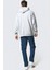 Erkek Gri Düz Kapüşonlu Oversize 3 Iplik Şardonlu Salaş Bol Kesim Hoodie Sweatshirt 4