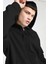 Erkek Siyah Kapüşonlu Fermuarlı 3 Üç Iplik Polar Kanguru Oversize Sweatshirt Zip Up Hoodie 1
