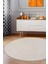 Peluş Halı Açık Vizon Yıkanabilir Yuvarlak Post Yolluk Kilim Salon Halısı Modeli 1