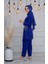 Ribas Abiye Pantalonlu Takım R132 Saks Mavi 2