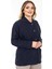 Kadın Orta Yaş ve Üzeri Yumuşak Doku Polo Yaka Düğmeli Anne Triko Hırka 2417-İndigo 3