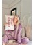 Lila Perfect Desenli Exclusive Kadife Kadın Pijama Takımı 4