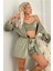 Yeşil Bralet Exclusive Kadife Sabahlıklı Kadın Pijama Takımı 1
