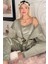 Yeşil Gage Exclusive Kadife Sabahlıklı Kadın Pijama Takımı 1