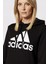 Essentials Relaxed Logo Kapüşonlu Kadın Siyah Sweatshirt 5