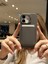 iPhone 16 Plus Uyumlu Premium Titanyum Gri Deri Magsafe Cüzdanlı Kartlıklı Kamera Çerçeve Standlı Kılıf 4