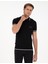 Erkek Siyah Slim Fit Fermuarlı Polo Yaka Yün Karışımlı Triko Tişört 50296436-VR046 1