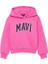 Çocuk Mavi Logo Baskılı Kapüşonlu Pembe Sweatshirt 7610035-70982 2