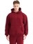 Erkek Oversize Şardonlu 3 İplik Kapüşonlu Sweatshirt, Kanguru Cepli İçi Yumuşak Tüylü 2