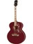 J-200 Elektro Akustik Gitar (Aged Wine Red) 1