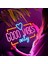 Good Vibes Only Love Neon Tabela | Metal Üzerine Neon, Turuncu, Pembe ve Buz Mavi | 60 cm x 34 cm 5