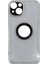 Apple iPhone 13 Uyumlu Metal Halka Logo Delikli Arka Koruma Kılıf 1
