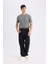 New Regular Fit Bisiklet Yaka Basic Düz Kısa Kollu Tişört E1091AXNS 2
