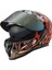 FF-869 Wıld Turuncu-Beyaz-Gri Güneş Vizörlü Kapalı Kask (Sarı Camlı) 3