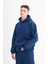 Erkek Oversize Şardonlu 3 İplik Kapüşonlu Sweatshirt, Kanguru Cepli İçi Yumuşak Tüylü 1