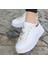 Herayakkabi Kalın Taban Beyaz Ultra Rahat Taşlı Taş Detaylı Kadın Sneaker 1