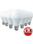 10'lu LED Ampul 9W Beyaz Işık E27 (6500K 220-240V) 1