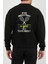 Tenis Raket Baskılı Siyah Kadın Erkek Pamuklu Sweatshirt Cu55 1