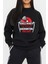 Badminton Tenis Baskılı Siyah Kadın Erkek Pamuklu Sweatshirt Cu56 1