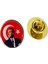 Atatürk Sivil Bayraklı Yaka Rozeti (10'adet) 20 mm 1