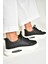 T328729609 Siyah Kalın Tabanlı Spor Ayakkabı Sneakers 5