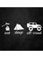 Eat Slepp Offroad Sticker Offroad Sticker Oto Sticker 4x4 Sticker Beyaz 15CM x 5cm 1