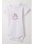 Kız Bebek Çıtçıtlı Zıbın Body Unıcorn Baskılı 9 Ay-3 Yaş, Beyaz 3
