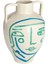 El Yapımı Soyut Yüz Terracotta Vazo 2