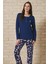 Kadın Uzun Kollu Pijama Takımı 1723 1