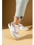 Bağcıklı Kaymaz Kırılmaz Taban Konforlu Kadın Sneakers 001-2100-MLILA 2