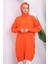 Orange Bisiklet Yaka Merserize Salaş Triko Tunik 2