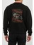 Motorcu Kuru Kafa Baskılı Siyah Kadın Erkek Pamuklu Sweatshirt Cu88 1