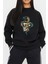 Kuru Kafa Yılan Baskılı Siyah Kadın Erkek Pamuklu Sweatshirt Cu104 2